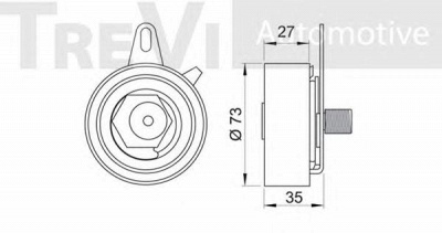 TREVI AUTOMOTIVE td1315 -  Натяжной ролик, ремень ГРМ